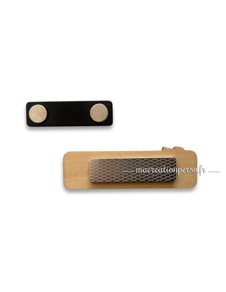 Fixation magnétique puissante du badge responsable commercial – Confort et maintien sans abîmer les vêtements.