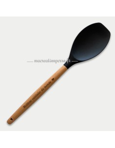 Grande cuillère de service en bois et silicone personnalisé