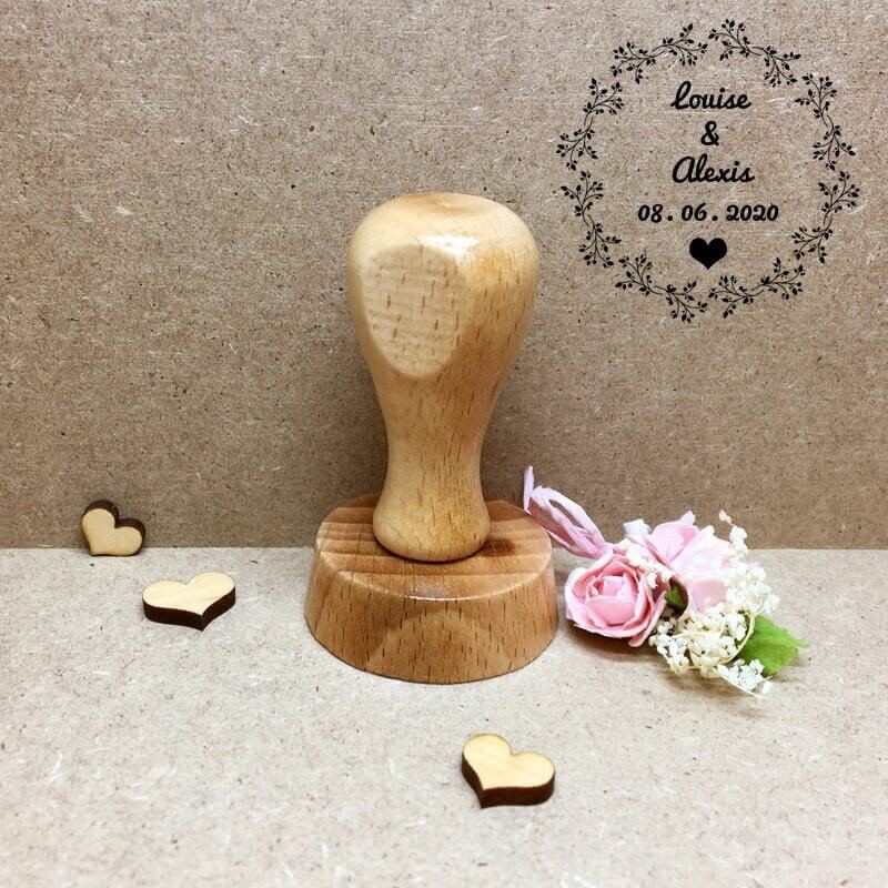 Tampon floral personnalisé pour Baptême ou Mariage