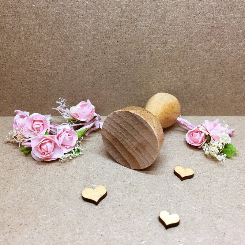 Support seul du tampon en bois personnalisable