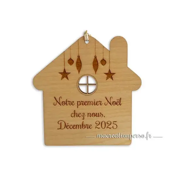 Suspension notre premier Noël chez nous pour sapin couple