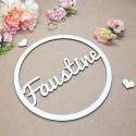 Décoration murale prénom Faustine personnalisable en bois