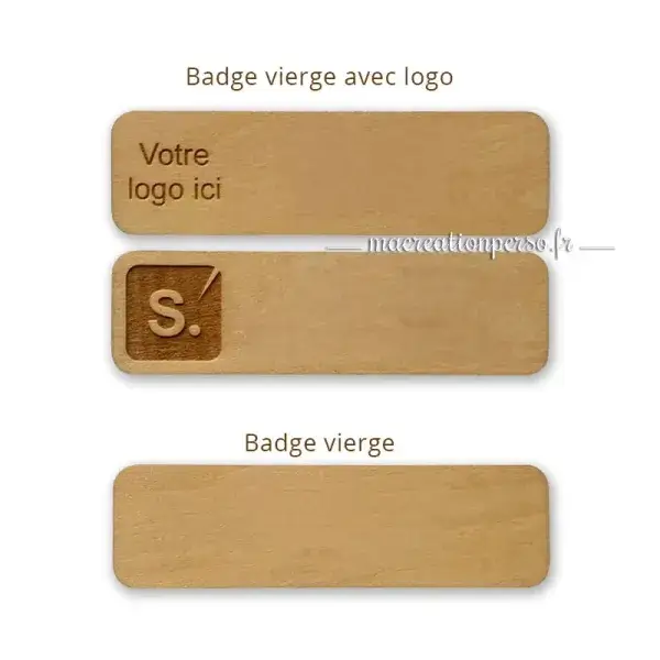Badge vierge professionnel utilisé en entreprise pour l’identification des collaborateurs