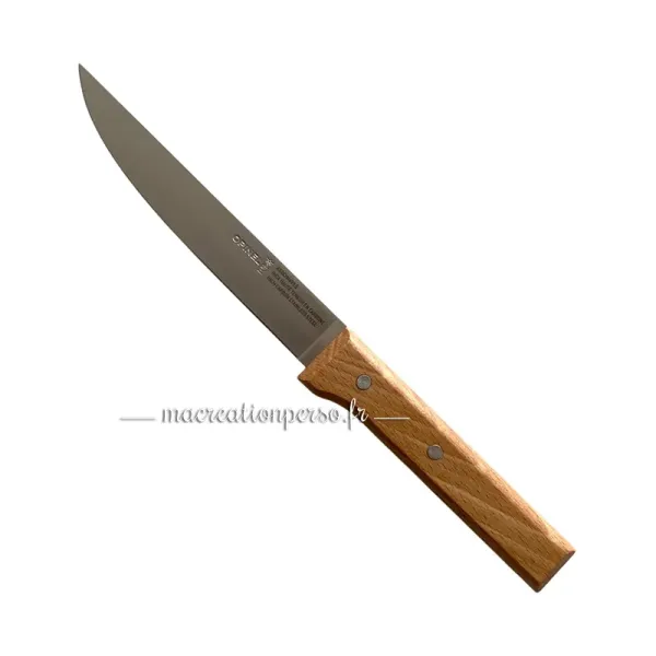 Couteau à découper Opinel Parallèle, idéal pour des tranches nettes et régulières en cuisine.