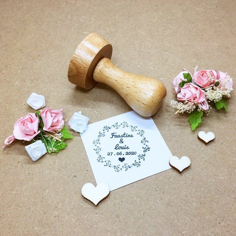 Tampon mariage champêtre personnalisé original