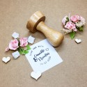 Tampon souvenir date mariage en bois
