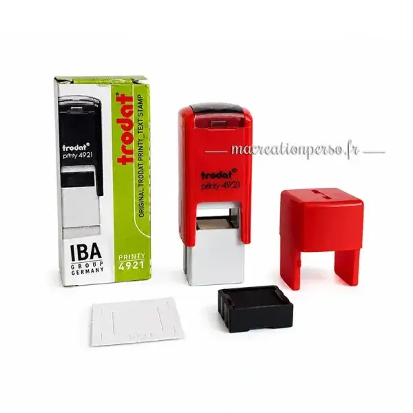 Tampon encreur Trodat 4921 format compact 12x12 mm – idéal pour cartes de fidélité