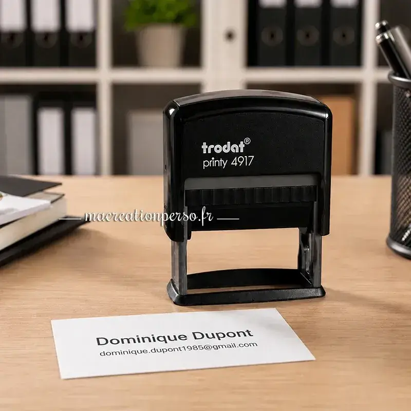 Empreinte nette et précise grâce à l’encrage automatique intégré Trodat