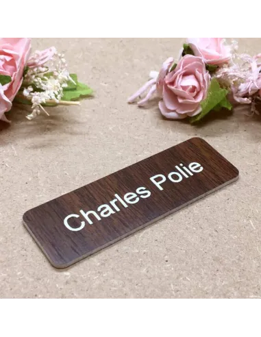 Plaque boite aux lettres originale couelur bois