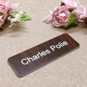 Plaque boite aux lettres originale couelur bois