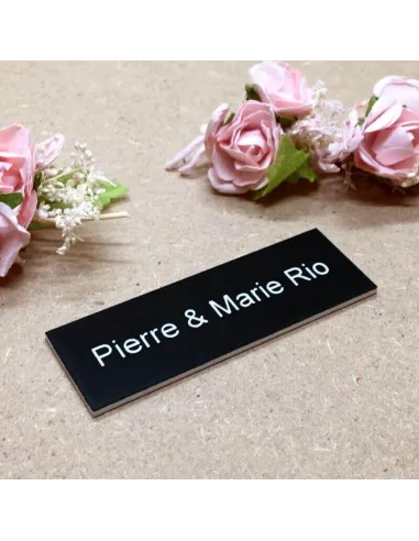 Plaque de boite aux lettres noire