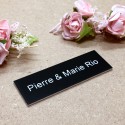 Plaque de boite aux lettres noire