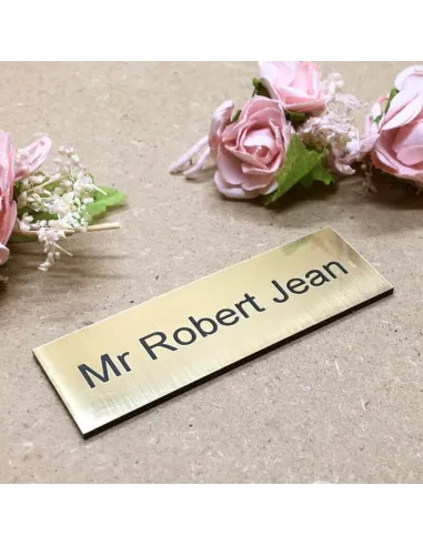Plaque de boite aux lettres couleur or