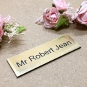 Plaque de boite aux lettres couleur or