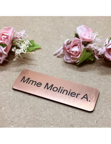 Plaque de boite aux lettres personnalisable couleur cuivre