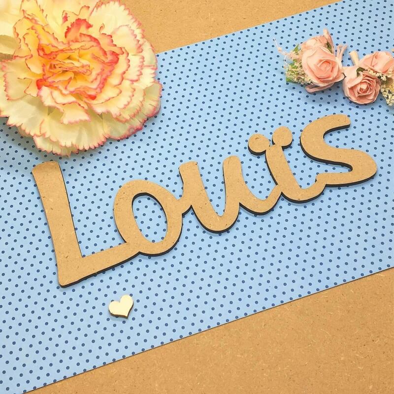 Prénom decoupé Louïs personnalisé en bois