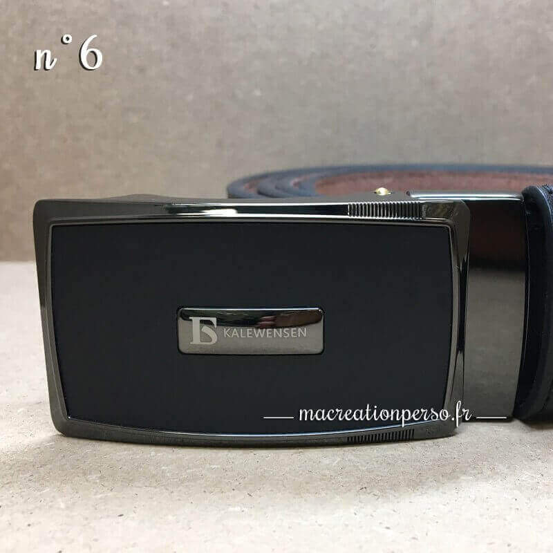 Ceinture automatique Kalewensen noire boucle numéro 6