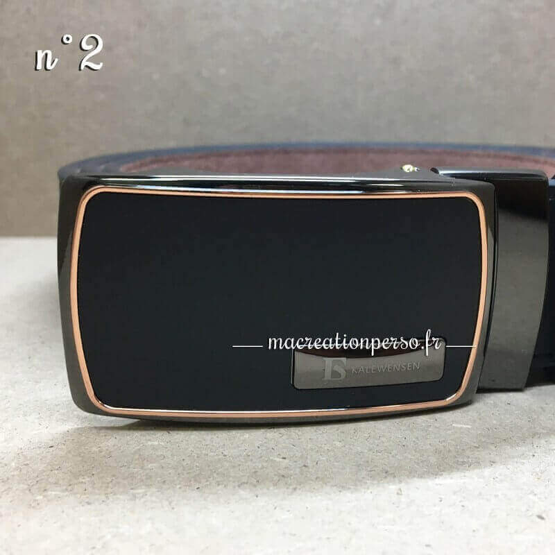 Ceinture automatique Kalewensen noire boucle numéro 2