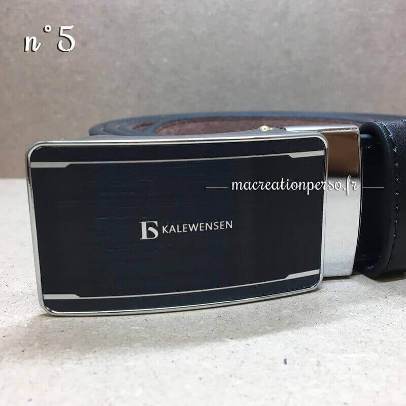 Ceinture automatique Kalewensen noire boucle numéro 5