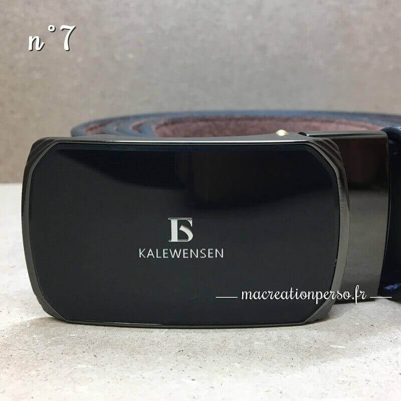 Ceinture automatique Kalewensen noire boucle numéro 7