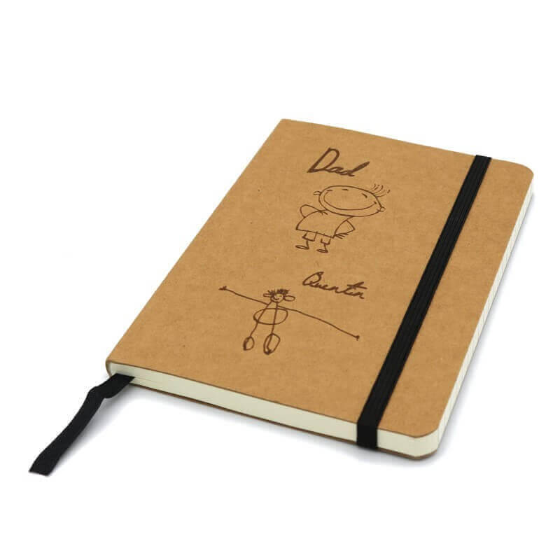Cahier à personnaliser sur couverture de couleur kraft