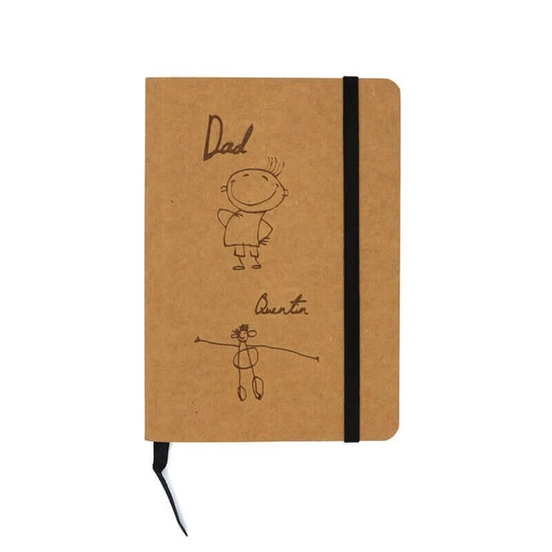 Carnet de notre à graver sur couverture