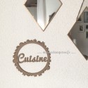 Déco murale mot cuisine en bois personnalisable