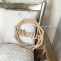 Couronne octogonale en bois personnalisable