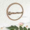 Décoration murale en bois bienvenue personnalisable