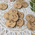 Cartes étapes bébé 12 mois par mois personnalisé en liège