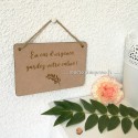 Plaque de porte personnalisable en bois