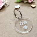 Médaille gravée Eros ronde transparente à personnaliser