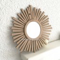Miroir rond personnalisable en bois made in France