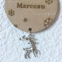 Boule de Noël personnalisée Prénom - Breloque Renne de Noël - Décoration Renne de Noël