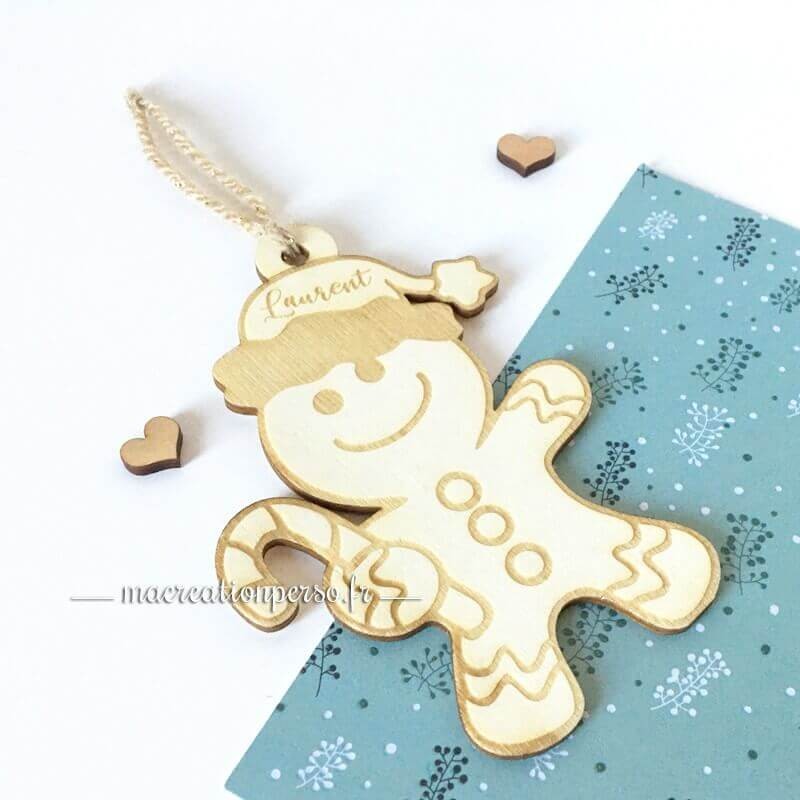 Déco bonhomme pain d'épice personnalisé avec Prénom