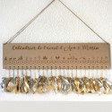 Calendrier de l'avent personnalisé en bois