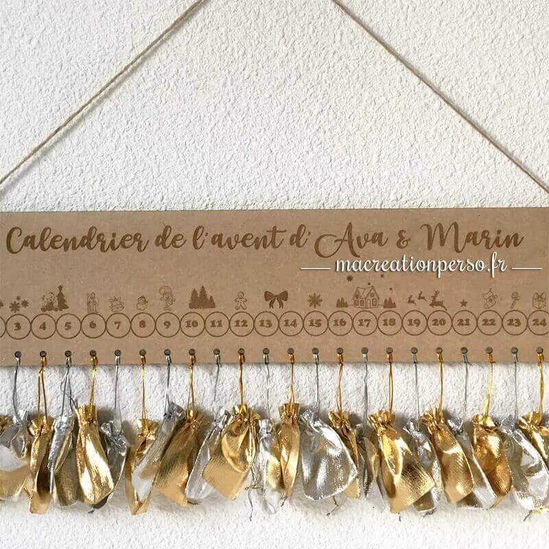Calendrier de l'avent à offrir personnalisable