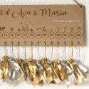 Calendrier de l'avent gravé en bois
