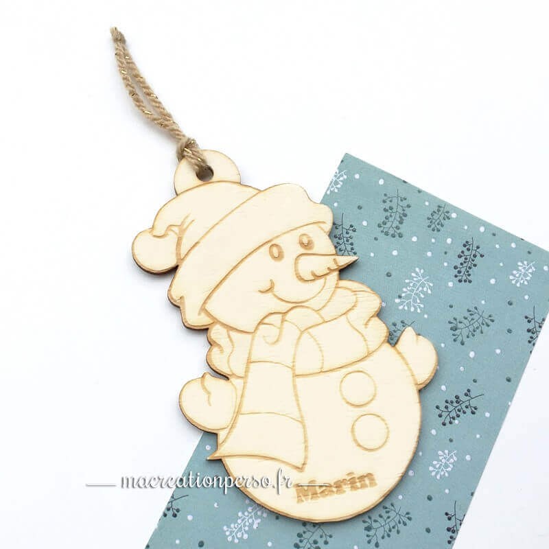 Décoration bonhomme de neige de noël à personnaliser - ma creation perso