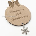 Boule de noël à personnaliser avec breloque flocon de neige- ma creation perso