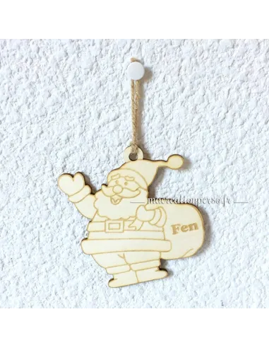 Décoration pour sapin Père Noël  personnalisable prénom Fen