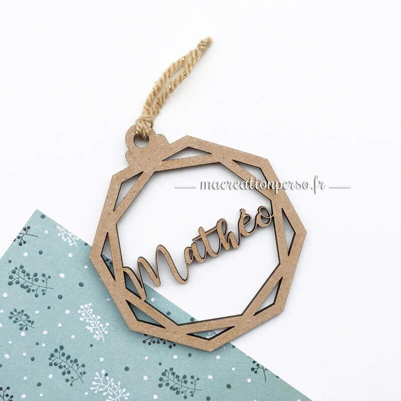 Boule de Noël personnalisée octogonale - ma creation perso