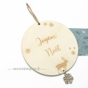 Grosse boule de noël 20 cm personnalisée bois 