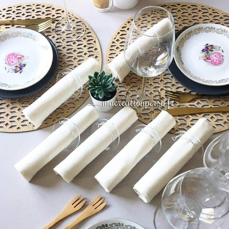Décoration de table avec gravure aux choix