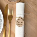 Rond de serviette gravé personnalisé thème Noel 