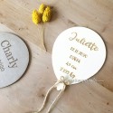 Ballon de naissance en bois personnalisé - Taille au choix