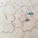 Carte map de France personnalisable en bois 