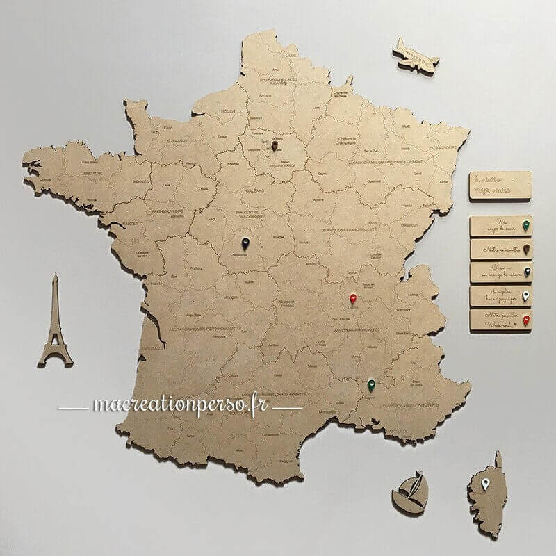 Créer une carte géographique personnalisée en bois