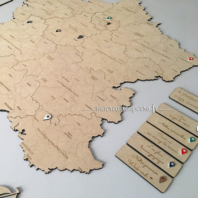Carte de France personnalisable en ligne 
