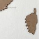 Ile de Corse en bois de la carte de France personnalisable